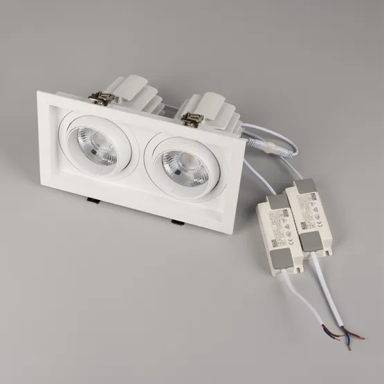 Фото #6 товара Светильник MS-VORTEX-BUILT-S250x140-2x30W Day4000 (WH-WH, 17 deg, 230V) (Arlight, IP20 Металл, 5 лет)