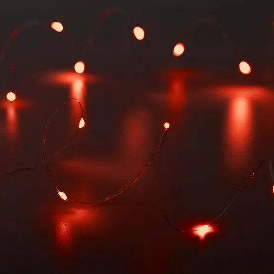 Фото #1 товара Светодиодная гирлянда ARD-DEW-HOME-2000-CLEAR-20LED-STD Red (3V, Battery Pack) (Ardecoled, IP20)