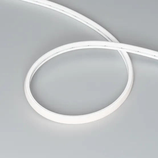 Фото #3 товара Светодиодная лента герметичная MOONLIGHT-TOP-X320-11x7mm 24V Warm3000 (10 W/m, IP65, CSP, 5m, wire x2) (Arlight, Силикон)