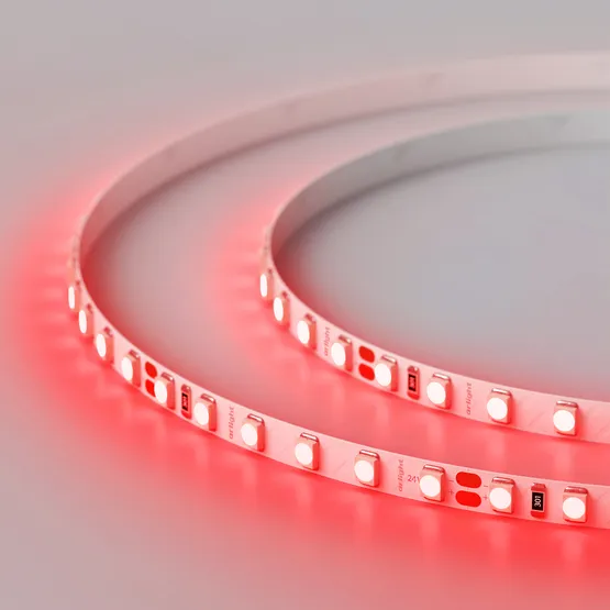Фото #5 товара Светодиодная лента RT 2-5000 24V Red 5mm 2x (3528, 600 LED, LUX) (Arlight, 9.6 Вт/м, IP20)