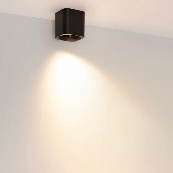 Фото #3 товара Светильник SP-ACENTO-S95x95-10W Warm3000 (BK, 20-45 deg, 230V) (Arlight, IP20 Металл, 5 лет)