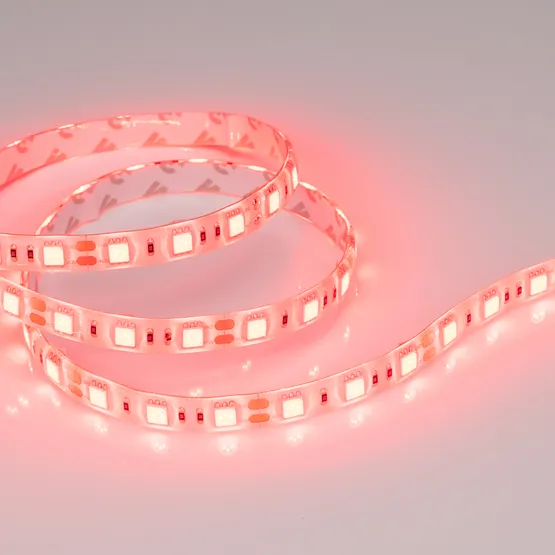 Фото #2 товара Светодиодная лента RTW 2-5000SE 12V Red 2x (5060, 300 LED, LUX) (Arlight, 14.4 Вт/м, IP65)