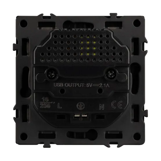 Фото #3 товара Механизм розетки с USB зарядкой SCT-NOBE-MUAA-SFPL-GR (230V, 16A) (Arlight, Серый базальт)