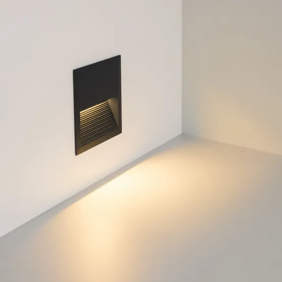 Фото #2 товара Светильник встраиваемый LTD-RIBONIK-S135x135-5W Warm3000 (Черный, 50 deg, 230V) (Arlight, IP65 Металл, 5 лет)