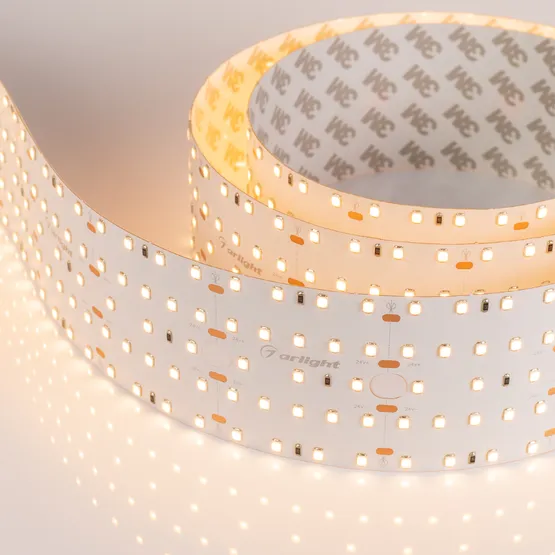 Фото #2 товара Светодиодная лента S2-2500 24V Warm 3000K 59mm (2835, 420 LED/m, LUX) (Arlight, 30 Вт/м, IP20)