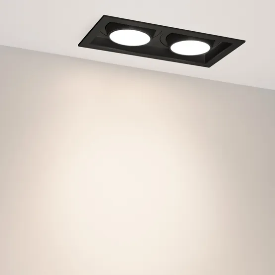 Фото #3 товара Светильник MS-VORTEX-BUILT-S250x140-2x30W Day4000 (BK-BK, 50 deg, 230V) (Arlight, IP20 Металл, 5 лет)
