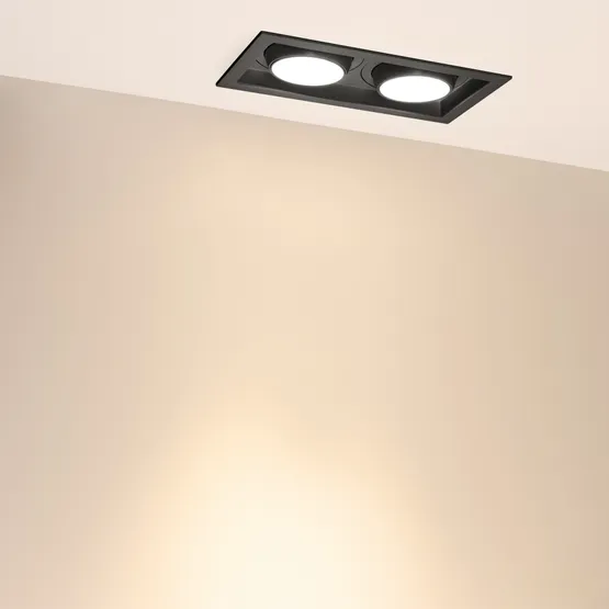 Фото #4 товара Светильник MS-VORTEX-BUILT-S250x140-2x30W Warm3000 (BK-BK, 30 deg, 230V) (Arlight, IP20 Металл, 5 лет)