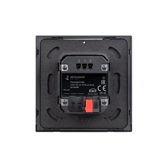 Фото #2 товара INTELLIGENT ARLIGHT Механизм панели KNX-302-22-IN Black (Bus) (IARL, IP20 Пластик, 2 года)