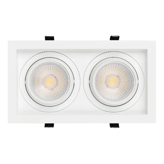 Фото #3 товара Светильник MS-VORTEX-BUILT-S250x140-2x30W Warm3000 (WH-WH, 50 deg, 230V) (Arlight, IP20 Металл, 5 лет)