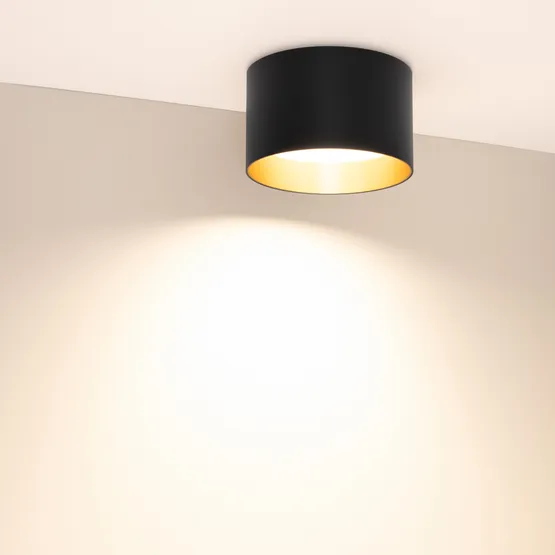 Фото #5 товара Светильник SP-BISCOTTO-R140-15W Warm3300-MIX (BK-GD, 80 deg, 230V) (Arlight, IP54 Металл, 5 лет)