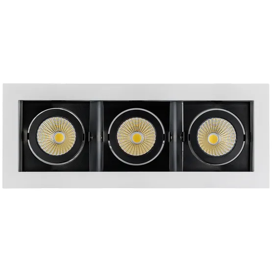 Фото #5 товара Светильник CL-KARDAN-S260x102-3x9W White (WH-BK, 38 deg) (Arlight, IP20 Металл, 3 года)