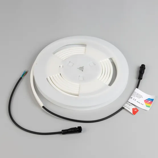 Фото #5 товара Светодиодная лента герметичная WAVE-SIDE-PU-H120-06x12mm 24V RGB (8 W/m, IP68, 3m, wire x1) (Arlight, Вывод прямой, 3 года)