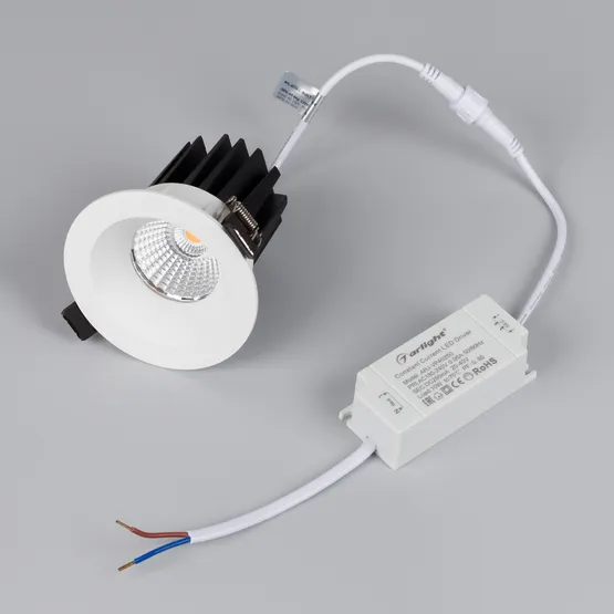 Фото #2 товара Светильник MS-ATOLL-BUILT-R86-10W Warm3000 (WH, 60 deg, 230V) (Arlight, IP54 Металл, 5 лет)