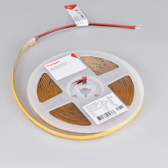 Фото #2 товара Светодиодная лента COB-X528-8mm 24V Warm3000 (6 W/m, IP20, 5m, FreeCut) (Arlight, Свободная резка)