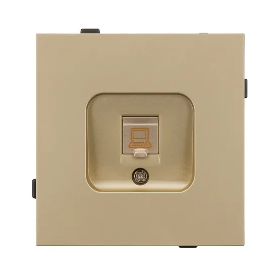 Фото #2 товара Механизм компьютерной розетки SCT-TENDO-MPC1-SFPL-GD (RJ-45, CAT6) (Arlight, Матовый песочный)