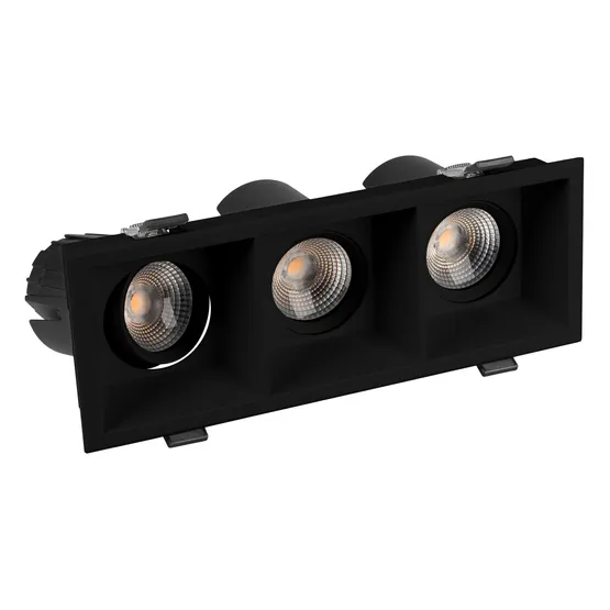 Фото #3 товара Светильник MS-FLOW-BUILT-S230x85-3x6W Warm3000 (BK, 15 deg, 230V) (Arlight, IP20 Металл, 5 лет)