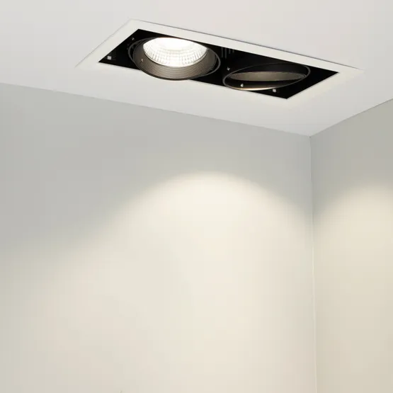 Фото #2 товара Светильник CL-KARDAN-S375x190-2x25W White6000 (WH-BK, 30 deg) (Arlight, IP20 Металл, 3 года)