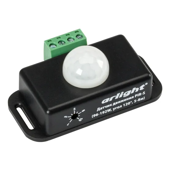 Фото товара Датчик движения PIR-S (96-192W, угол 120°, 5-8м) (Arlight, -)