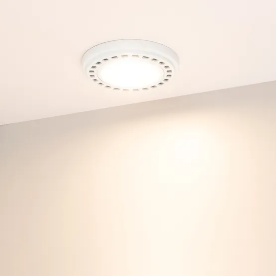 Фото #5 товара Лампа AR111-UNIT-GU10-15W-DIM Warm3000 (WH, 120 deg, 230V) (Arlight, Металл)