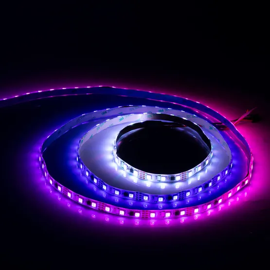 Фото #5 товара Светодиодная лента SPI-5000SE-5060-60 12V Cx3 RGB-Auto (10mm, 13.2W/m, IP65) (Arlight, Закрытый, IP65)