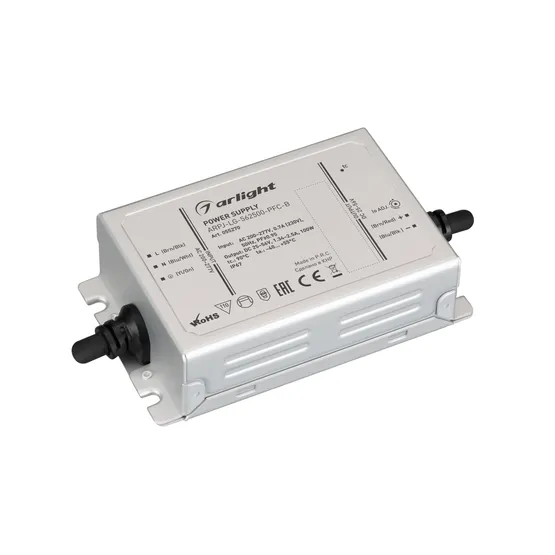 Фото товара Блок питания ARPJ-LG-562500-PFC-B (100W, 25-56V, 1.34-2.5A) (Arlight, IP67 Металл, 5 лет)