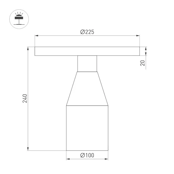 Фото #7 товара Светильник SP-CROOD-TAB-R22.5x24-7W Warm3200-MIX (SG-GN, 140 deg, 230V) (Arlight, IP20 Мрамор, 5 лет)