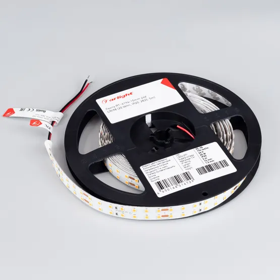 Фото #3 товара Светодиодная лента RT-A196-15mm 24V Warm3000 (20 W/m, IP20, 2835, 5m) (Arlight, Открытый)