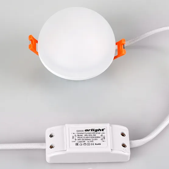 Фото #2 товара Светильник LTD-80R-Opal-Sphere 5W White (Arlight, IP40 Пластик, 3 года)