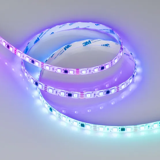 Фото #5 товара Светодиодная лента герметичная SPI-SE-B60-10mm 12V RGB-PX3-BPT (12 W/m, IP65, 5060, 5m) (Arlight, бегущий огонь)