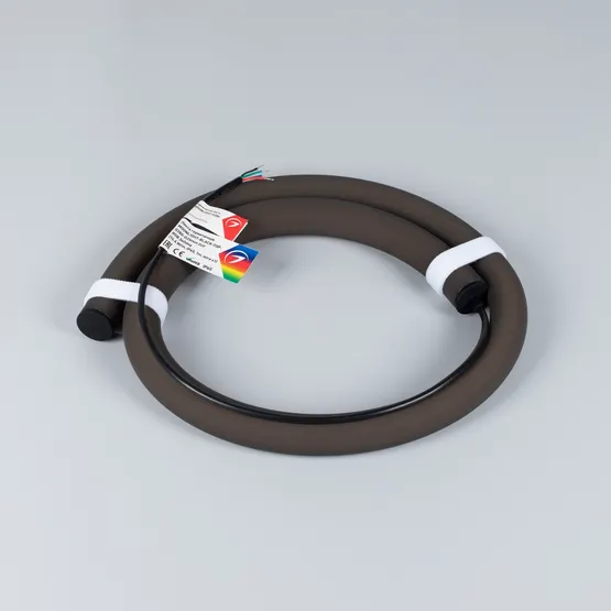 Фото #4 товара Светодиодная лента герметичная MOONLIGHT-BLACK-TOP-G280-D25mm 24V RGB 360deg (14.4 W/m, IP65, 1m, wire x1) (Arlight, Вывод прямой, 3 года)