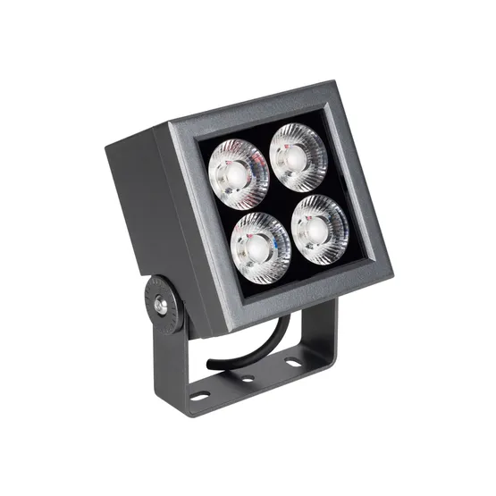Фото #1 товара Прожектор KT-BLOCK-S130x130-15W RGBW-Day (Графит, 15x60 deg, 24V, DMX512) (Arlight, IP66 Металл, 3 года)