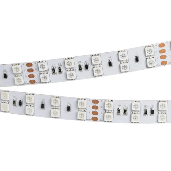 Фото #2 товара Светодиодная лента RT 2-5000 36V RGB 2X2 (5060, 600 LED, LUX) (Arlight, 26 Вт/м, IP20)
