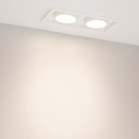 Фото #2 товара Светильник MS-VORTEX-BUILT-S250x140-2x30W Day4000 (WH-WH, 50 deg, 230V) (Arlight, IP20 Металл, 5 лет)