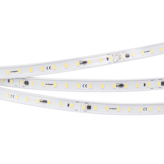 Фото #1 товара Светодиодная лента ARL-50000PC-220V Warm3000 (3056, 72 LED/m, IP65) (Arlight, 14 Вт/м, IP65)