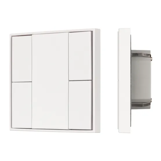 Фото #1 товара INTELLIGENT ARLIGHT Кнопочная панель KNX-301-22-4-SH-IN White (BUS, Frame) (IARL, IP20 Пластик, 3 года)
