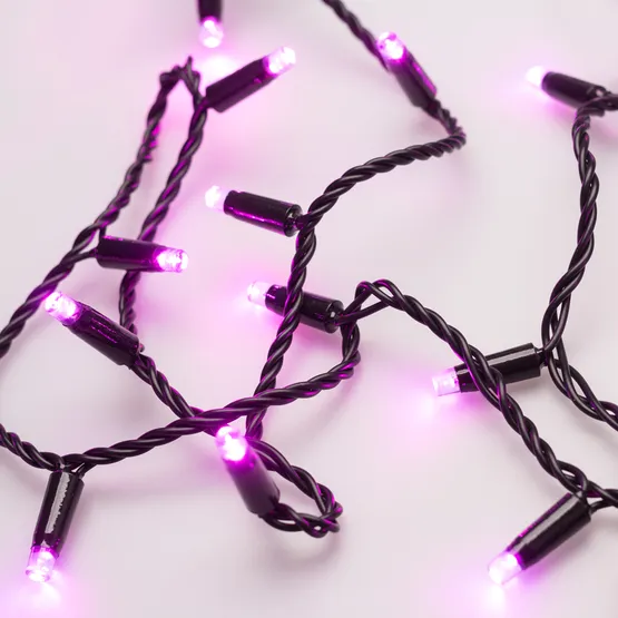 Фото #2 товара Светодиодная гирлянда ARD-STRING-CLASSIC-10000-BLACK-100LED-STD PINK (230V, 7W) (Ardecoled, IP65, 1 год)