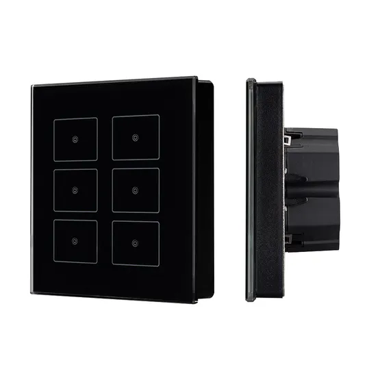 Фото #1 товара Панель Sens SR-KN0611-IN Black (KNX, DIM) (Arlight, -)