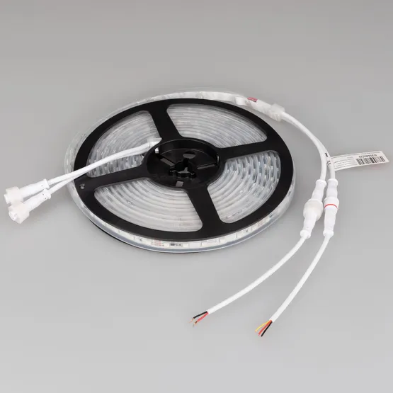 Фото #5 товара Светодиодная лента герметичная SPI-P-F72-11mm 24V RGB-PX6 (14.4 W/m, IP66, 3535, 5m) (Arlight, бегущий огонь)
