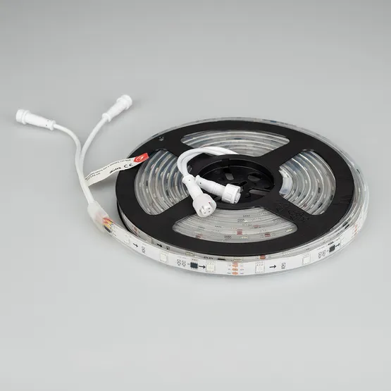 Фото #2 товара Светодиодная лента SPI-5000PGS-5060-30 12V Cx3 RGB (12mm, 7.2W/m, IP67) (Arlight, Закрытый, IP67)