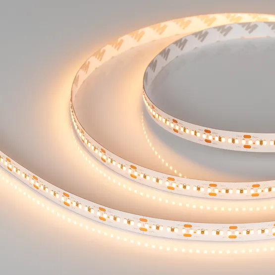 Фото #4 товара Светодиодная лента MICROLED-5000HP 24V Warm3000 10mm (2216, 300 LED/m, LUX) (Arlight, 21.6 Вт/м, IP20)