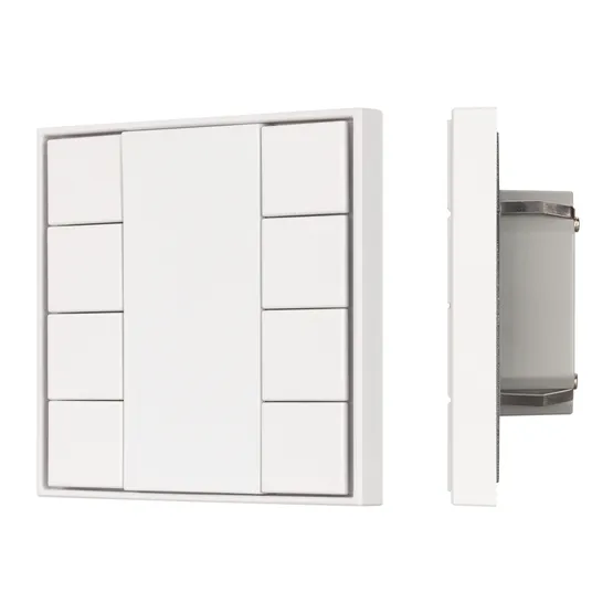 Фото #1 товара INTELLIGENT ARLIGHT Кнопочная панель KNX-301-22-8-SH-IN White (BUS, Frame) (IARL, IP20 Пластик, 3 года)