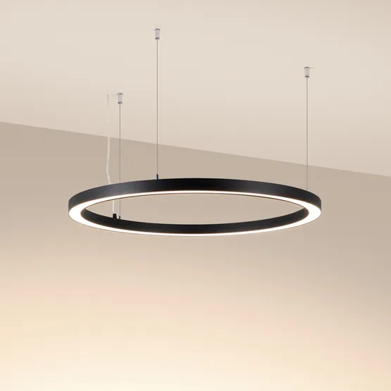 Фото #2 товара Светильник SP-CIRCLE-HANG-O3535-D900-50W Warm3000 (RAL9005, 120 deg, 230V) IP40 LED (Arlight, Алюминий)