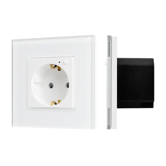 Фото #1 товара Розетка электрическая с Zigbee управлением SCT-OMALI-EUZB1-PL-WH (240V, 16A, Zigbee) (Arlight, -)