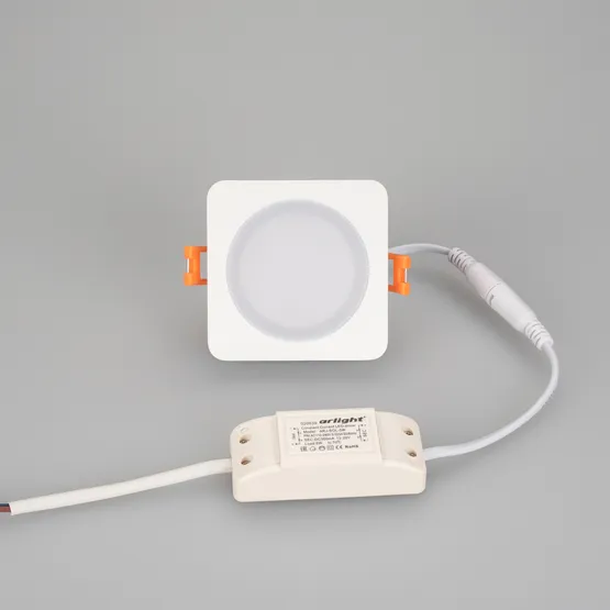 Фото #4 товара Светодиодная панель LTD-80x80SOL-5W Day White 4000K (Arlight, IP44 Пластик, 3 года)