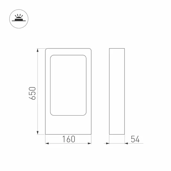 Фото #5 товара Светильник LGD-Path-Frame-J650B-7W Warm White (Arlight, IP54 Металл, 3 года)