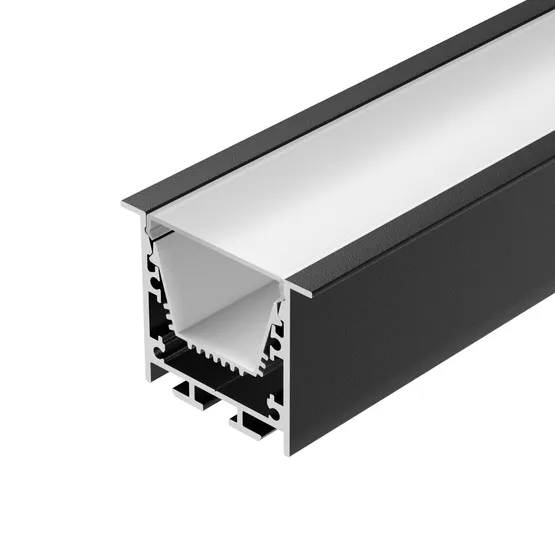 Фото #1 товара Профиль LINIA45-F-TRAY-3000 BLACK (Arlight, Алюминий)
