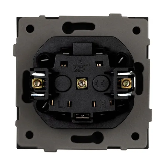 Фото #2 товара Механизм электрической розетки SCT-TENDO-MEU1-PL-BK (230V, 16A) (Arlight, Черный)