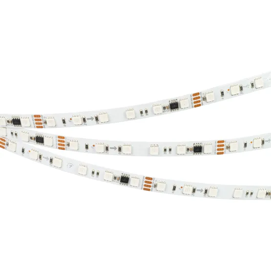 Фото #5 товара Светодиодная лента SPI-B60-10mm 24V RGB-PX6-RAM (15 W/m, IP20, 5060, 5m) (Arlight, бегущий огонь)