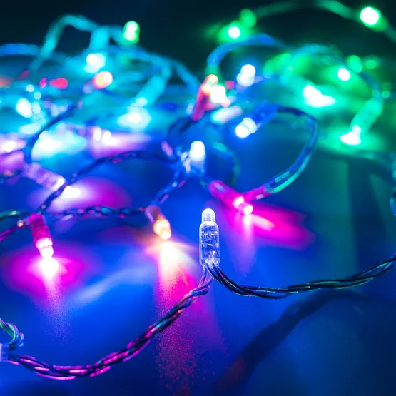 Фото #1 товара Светодиодная гирлянда ARD-STRING-CLASSIC-9000-CLEAR-60LED-LIVE RGB-SPI (12V, 40W) (Ardecoled, IP65, 1 год)