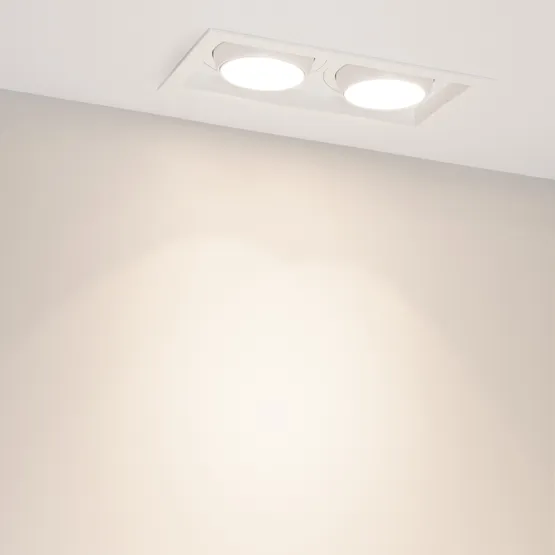 Фото #4 товара Светильник MS-VORTEX-BUILT-S250x140-2x30W Day4000 (WH-WH, 17 deg, 230V) (Arlight, IP20 Металл, 5 лет)